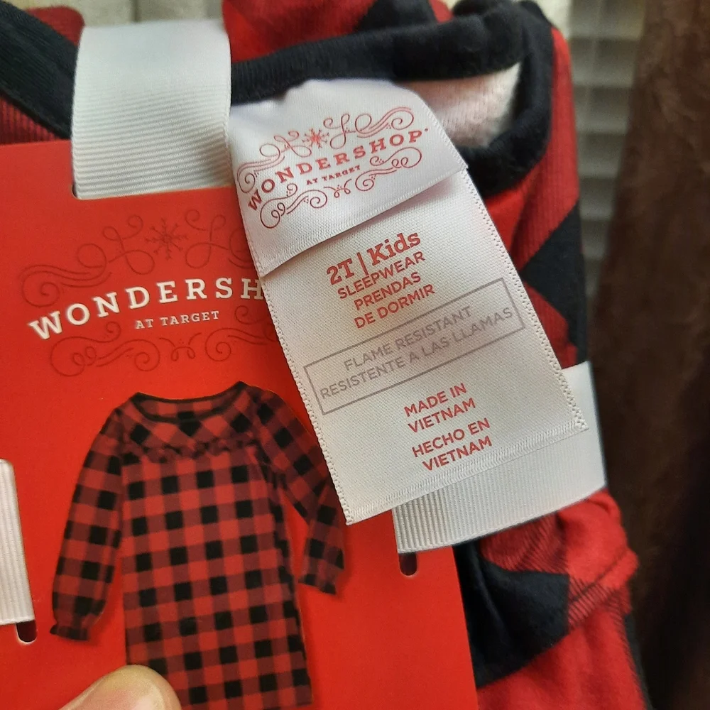 Target Wondershop Holiday Buffalo Check Flannel Pajama Nightgown Christmas